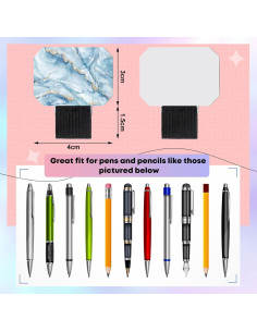 Soporte de Bucle para Bolígrafo Woanger 16 Piezas Mármol 2