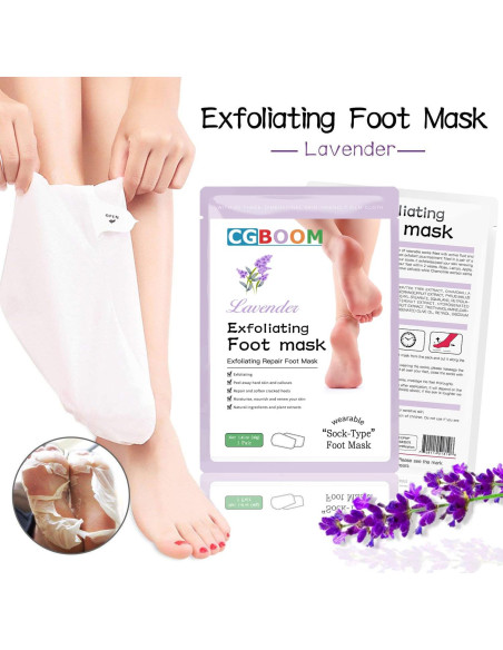 Mascarilla Exfoliante para Pies CGBOOM - 5 Unidades, Suaviza Piel Seca