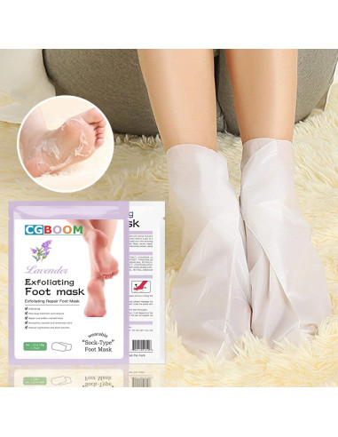 Mascarilla Exfoliante para Pies CGBOOM - 5 Unidades, Suaviza Piel Seca