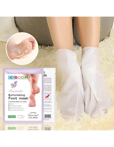 Mascarilla Exfoliante para Pies CGBOOM - 5 Unidades, Suaviza Piel Seca