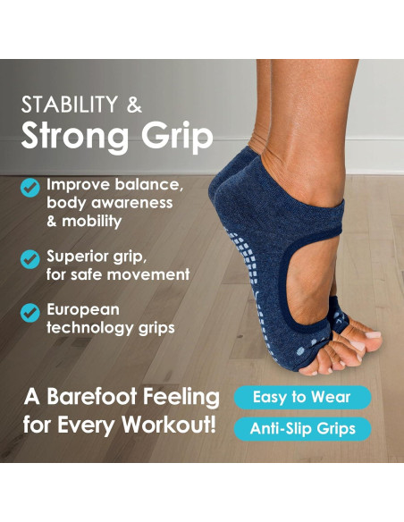 Calcetines Antideslizantes Tucketts Sin Dedos para Mujeres 6-13