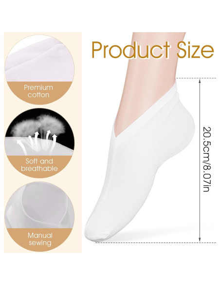 Calcetines Hidratantes Sin Dedos CIATBYYJ - 6 Pares para Talones Agrietados