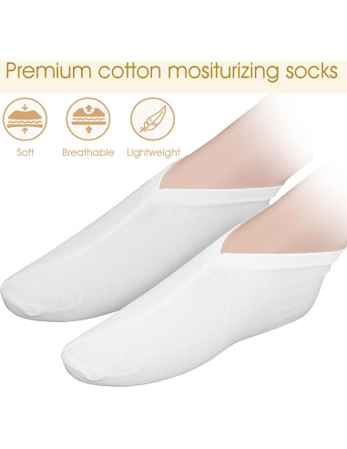 Calcetines Hidratantes Sin Dedos CIATBYYJ - 6 Pares para Talones Agrietados