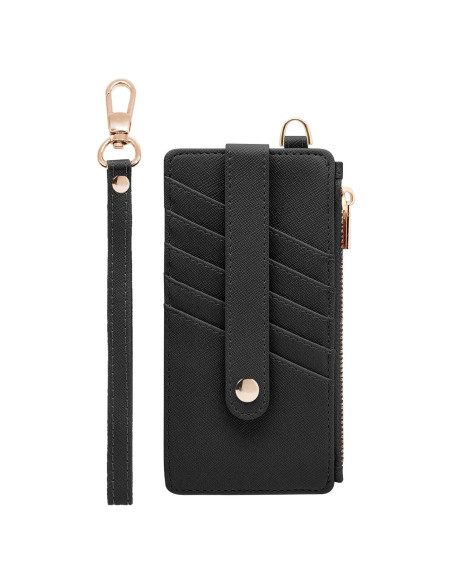 Cartera delgada M-Plateau para Mujeres con bloqueo RFID - Negro