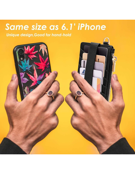 Cartera delgada M-Plateau para Mujeres con bloqueo RFID - Negro