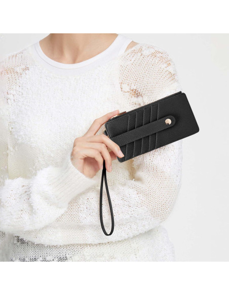 Cartera delgada M-Plateau para Mujeres con bloqueo RFID - Negro