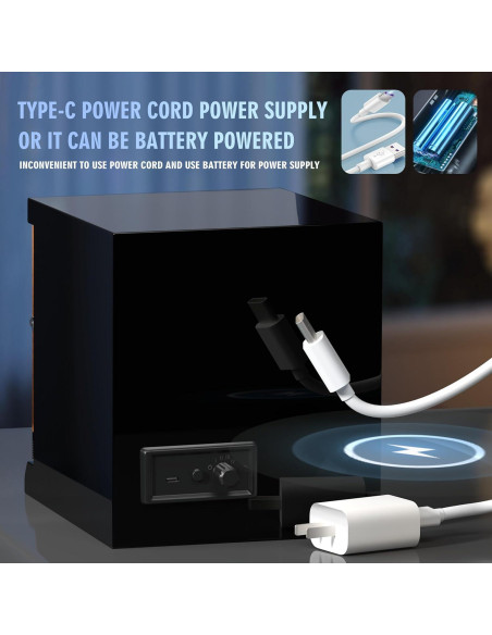 Enrollador de Reloj Automático VANTENT Negro con USB Tipo-C