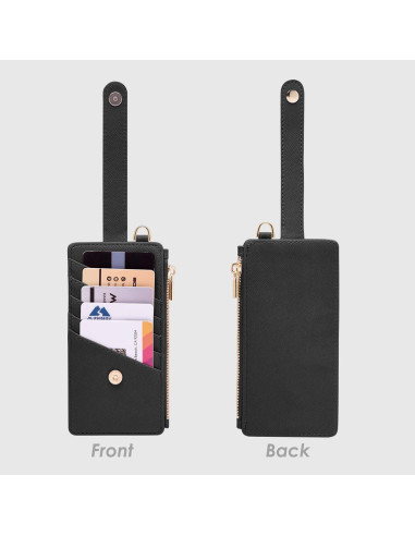 Cartera delgada M-Plateau para Mujeres con bloqueo RFID - Negro