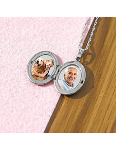 Locket Ovalado Extra Grande de Plata Esterlina 3.18x3.81cm 2