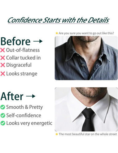 Permanentes para Cuellos de Camisas Kelyva 120PCS PVC Transparente