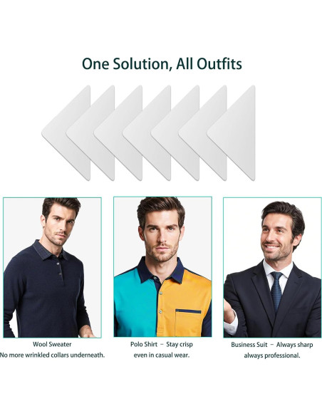 Permanentes para Cuellos de Camisas Kelyva 120PCS PVC Transparente