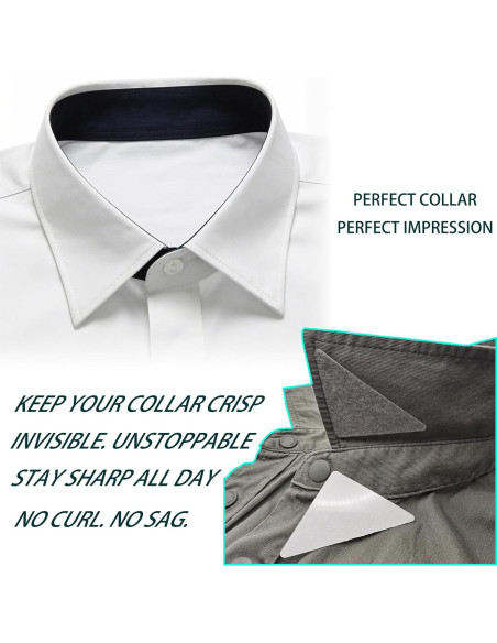 Permanentes para Cuellos de Camisas Kelyva 120PCS PVC Transparente