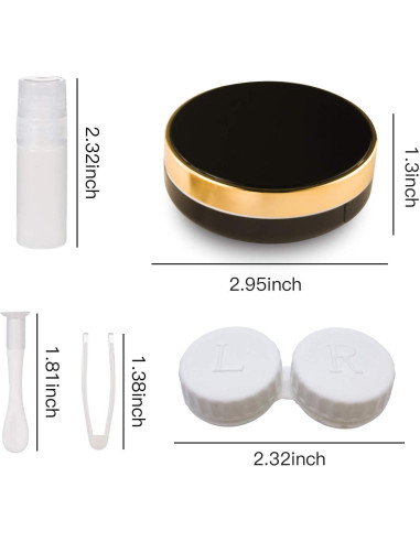 Estuche de Lentes de Contacto Rinetics 4 en 1 - Blanco, Portátil