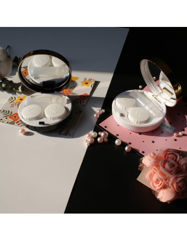 Estuche de Lentes de Contacto Rinetics 4 en 1 - Blanco, Portátil