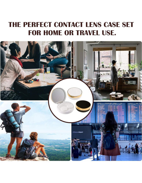 Estuche de Lentes de Contacto Rinetics 4 en 1 - Blanco, Portátil