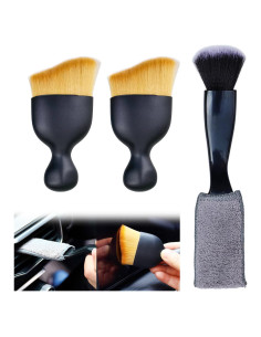 3 Brochas de Microfibra HDongany para Limpiar Polvo - Gris