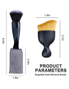 3 Brochas de Microfibra HDongany para Limpiar Polvo - Gris 2