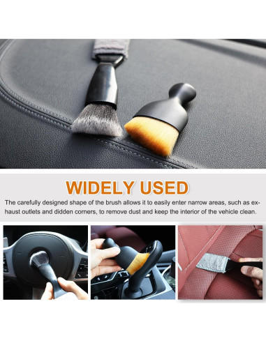 3 Brochas de Microfibra HDongany para Limpiar Polvo - Gris