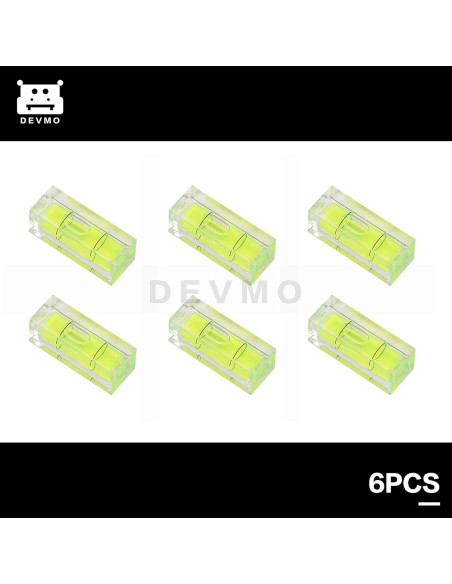 Nivel de Burbuja Mini DEVMO 6 Piezas Acrílico 40mm Nivel de Burbuja Mini DEVMO 6 Piezas Acrílico 40mm