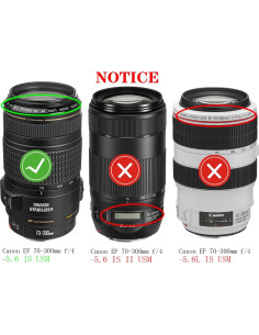 Cubierta de lente 58mm para Canon EF 70-300mm f/4-5.6 IS USM - 2 Piezas 2