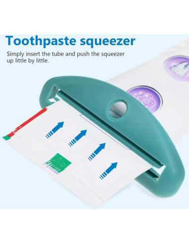 8 Exprimidores de Tubos Healeved para Pasta de Dientes y Cosméticos