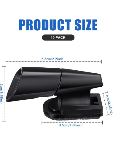 Silbatos para Ciervos Frienda 10 Pcs Ultrasonido Negro
