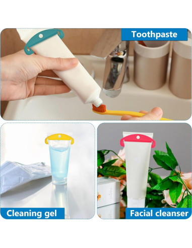8 Exprimidores de Tubos Healeved para Pasta de Dientes y Cosméticos