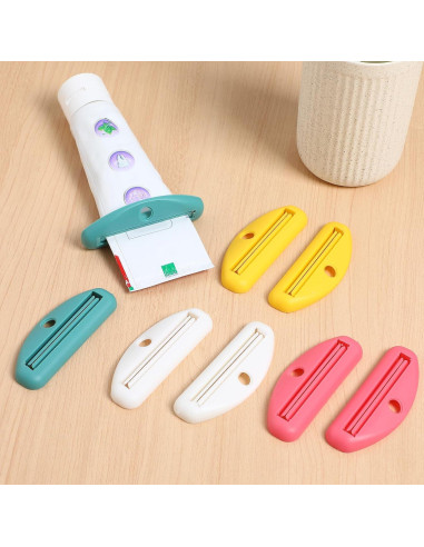 8 Exprimidores de Tubos Healeved para Pasta de Dientes y Cosméticos