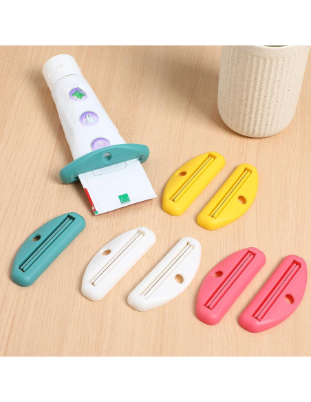 8 Exprimidores de Tubos Healeved para Pasta de Dientes y Cosméticos