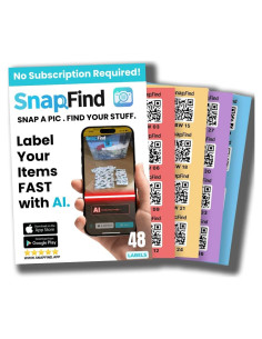 Etiquetas QR Inteligentes SnapFind - 48 Unidades Multicolor
