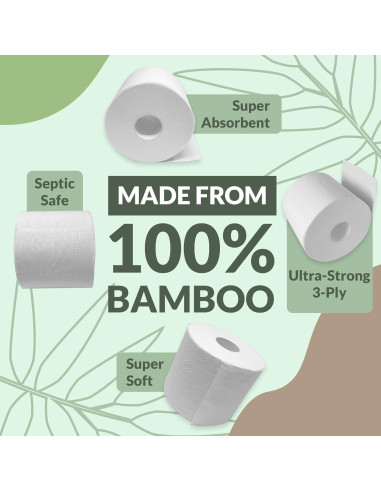 Papel Higiénico de Bambú Reli 3 Capas Jumbo 12 Rollos 350 Hojas