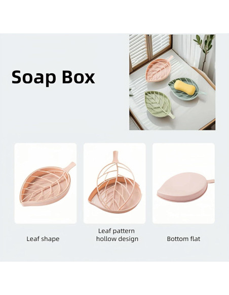 Juego de 3 Platos de Jabón Hoja Chinshwehaw - Drenaje Rápido