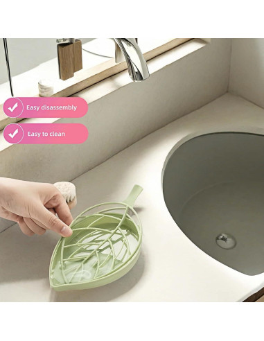 Juego de 3 Platos de Jabón Hoja Chinshwehaw - Drenaje Rápido