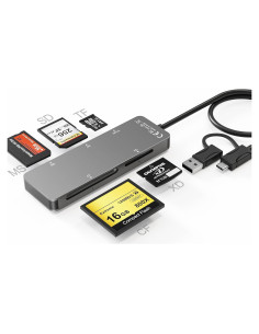 Lector de Tarjetas 6 en 1 SHOWAIST USB C y USB A 5Gbps