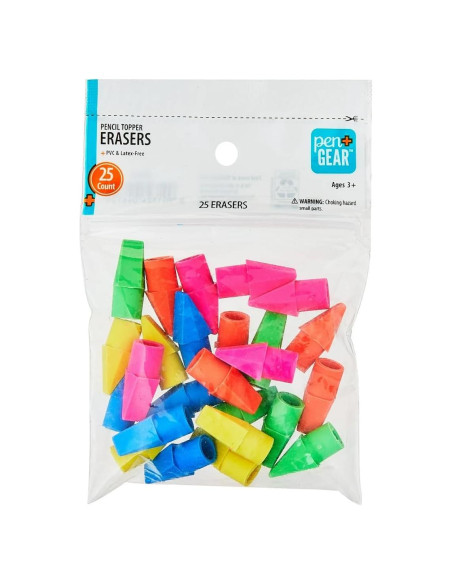 Borradores de Toppers Pen Gear - Paquete de 25 Colores Brillantes