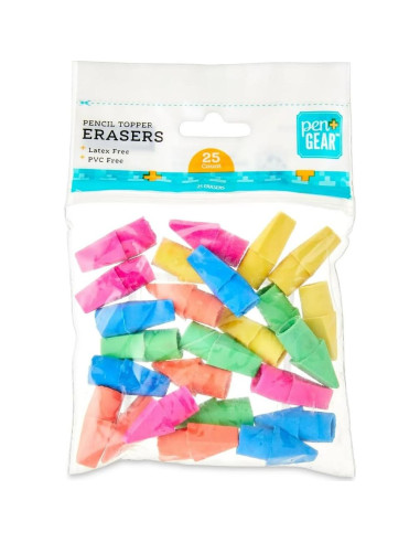 Borradores de Toppers Pen Gear - Paquete de 25 Colores Brillantes