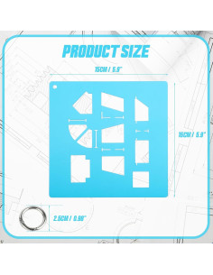 Plantillas de ajuste de conductos de metal Denwwico 4 piezas 15x15cm 2