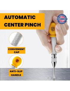 Martillo Automático MulWark 12.7 cm Acero con Resorte y Punta Reemplazable 2