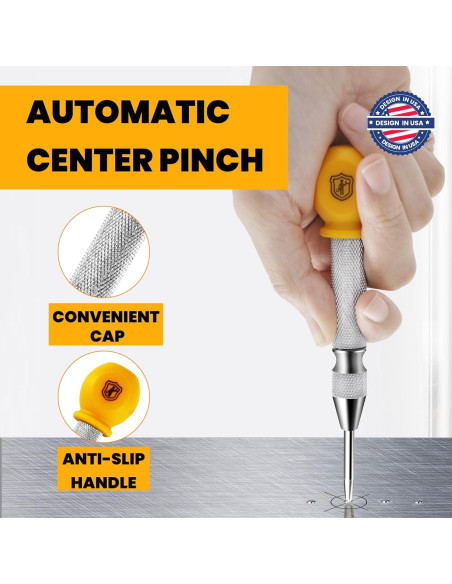 Martillo Automático MulWark 12.7 cm Acero con Resorte y Punta Reemplazable