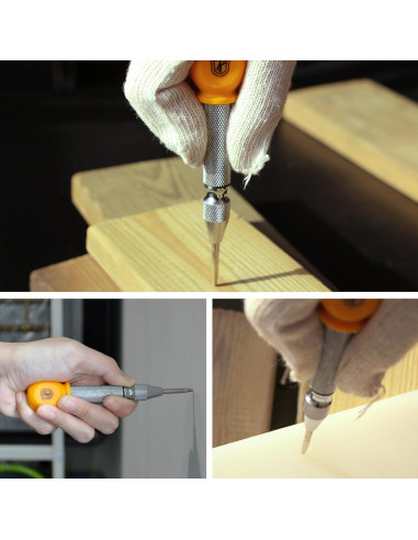 Martillo Automático MulWark 12.7 cm Acero con Resorte y Punta Reemplazable