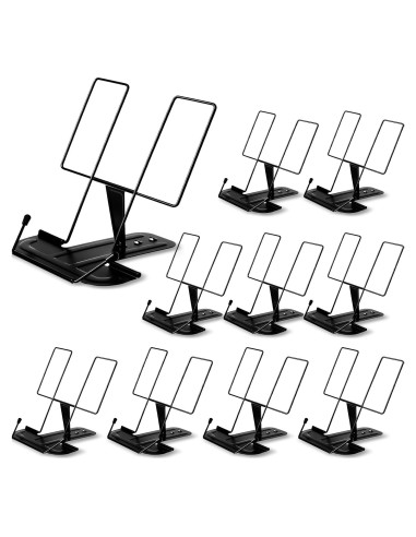 Paquete de 10 Soportes de Libro de Metal ForraFun Ajustables