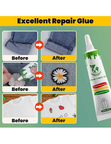 Pegamento para Tela RMIYA 60ml Adhesivo Transparente Super Fuerte