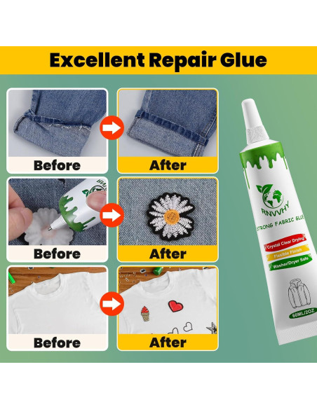 Pegamento para Tela RMIYA 60ml Adhesivo Transparente Super Fuerte