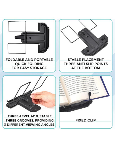 Paquete de 10 Soportes de Libro de Metal ForraFun Ajustables
