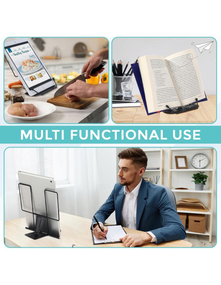 Paquete de 10 Soportes de Libro de Metal ForraFun Ajustables