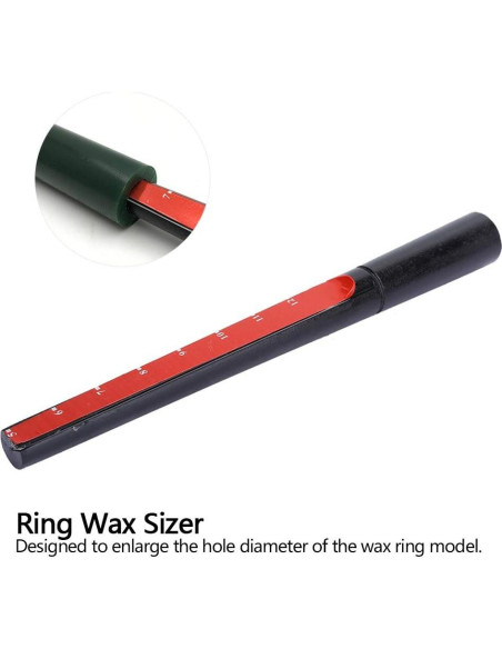 Medidor de Anillos de Tubo de Cera para Joyería - Acero Inoxidable