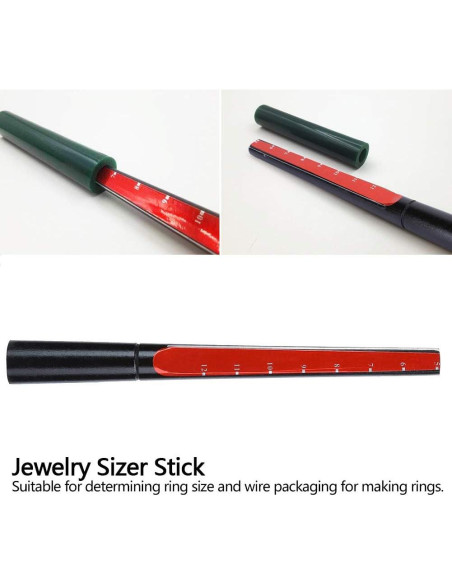 Medidor de Anillos de Tubo de Cera para Joyería - Acero Inoxidable