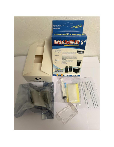 Kit de Recarga de Tinta Discountinkllc para Cartuchos HP 60/61/62/63/64/65 - Negro