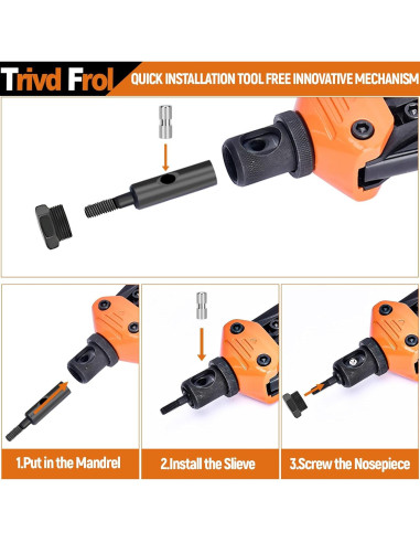 Kit Herramienta de Tuerca Remachada Trivd Frol 16" 281 Piezas