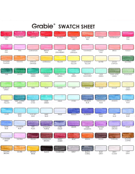 Juego de 100 Marcadores de Dibujo Grabie Doble Punta Multicolor